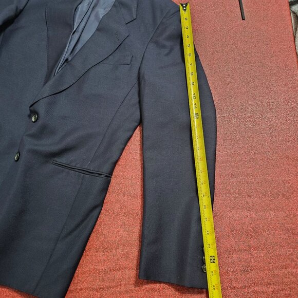 VTG Yves Saint Laurent Mens Navy Blazer Jacket Sz 40R Wool Mohair Quiet Luxury - Picture 14 of 15
